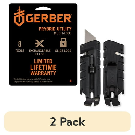 (2 pack) Gerber Prybrid Multitool Stainless Steel Black