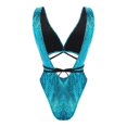 thumbnail image 2 of Aayomet Maillots de Bain une Pièce pour Femmes, Coupe Haute, Dos Bas, String, B L, 2 of 5