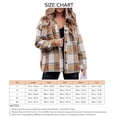 thumbnail image 2 of Female Jacket, Plaid Jacket Polyester Fiber Color Blocking Warm Keeping For Dating For Home ANGGREK Otros, 2 of 5