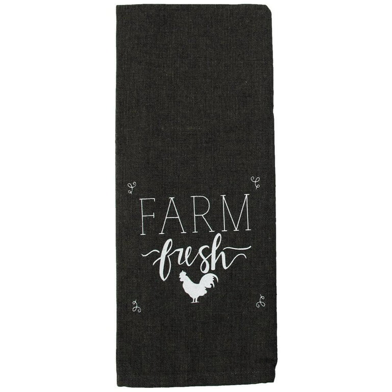 Elrene Farmhouse Living Sentiments Black/White Kitchen Towels (Set of 4)  95160BLW - The Home Depot