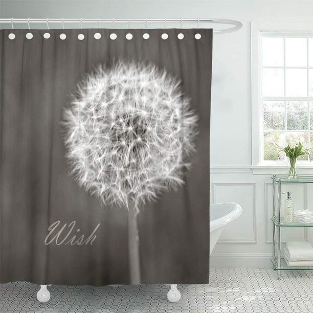 CYNLON Black Inspired Wish Dandelion White Floral Flower Nature