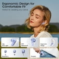 thumbnail image 3 of Wireless Earbuds Bluetooth Noise Cancelling Ear Buds for iPhone Android Sports Workout, 46H Playtime, Microphone Deep Bass Stereo, LED Display, Waterproof in Ear Earphone, Light Blue, 3 of 8