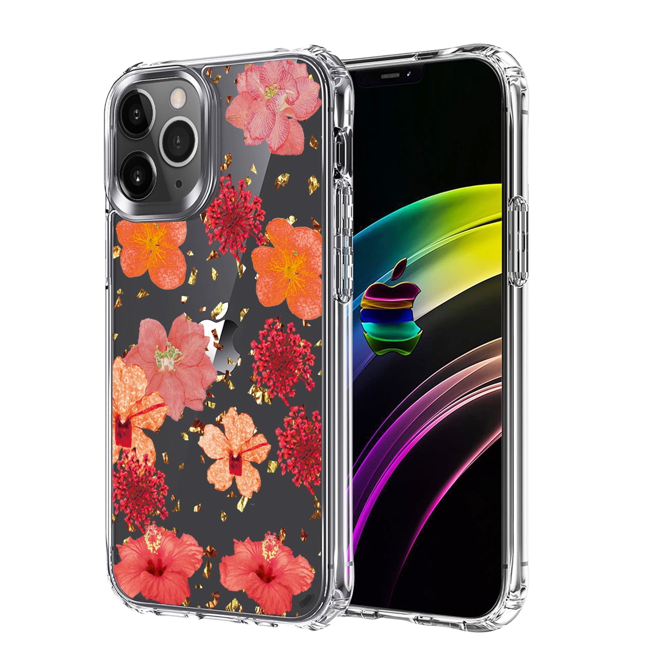 well-jump Flowers Dried Flowers Soft TPU Phone Case for iPhone 11 X Xs Xr Xs Max 6 6S 7 8 Plus Bling Back Cover-Flower 1-for iPhone X