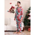 thumbnail image 4 of Hirigin Family Christmas Pajamas, Long Sleeve Christmas Tree Print Hooded Jumpsuit Sleepwear, 4 of 8