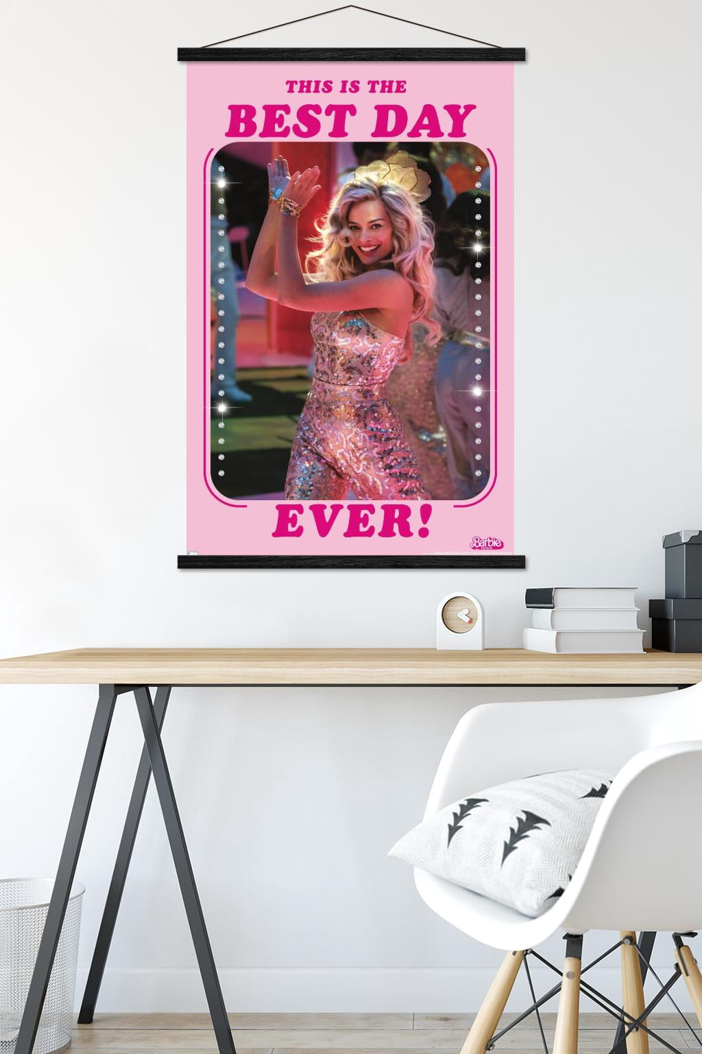 Mattel Barbie: The Movie - Best Day Ever Wall Poster with Magnetic Frame, 22.375" x 34"