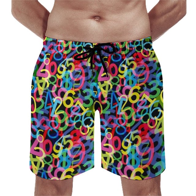 Board Shorts Math Linear Classic Swim Trunks Mathematics Eduion Men Quick Drying Sports Fitness Trendy Board Short Pants