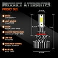 thumbnail image 2 of For Subaru Forester 2009-2013 6000K Plug&Play LED Headlight High/Low+Fog Light Bulbs Qty 6 Waterproof, 2 of 9
