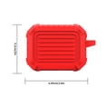thumbnail image 2 of VONKY Earphone Silicone Case Cover Anti-shock Wireless Headphone Charging Case Shell Replacement for AirPods 3, Red, 2 of 7