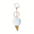 thumbnail image 4 of 1 Unidad, Bonito Llavero De Bola De Pelo De Conejo Helado, Colgante De Bolso, Llavero De Coche De Imitación Con Personalidad, Decoración Colgante, Cadena De Bolso Femenino, 4 of 4