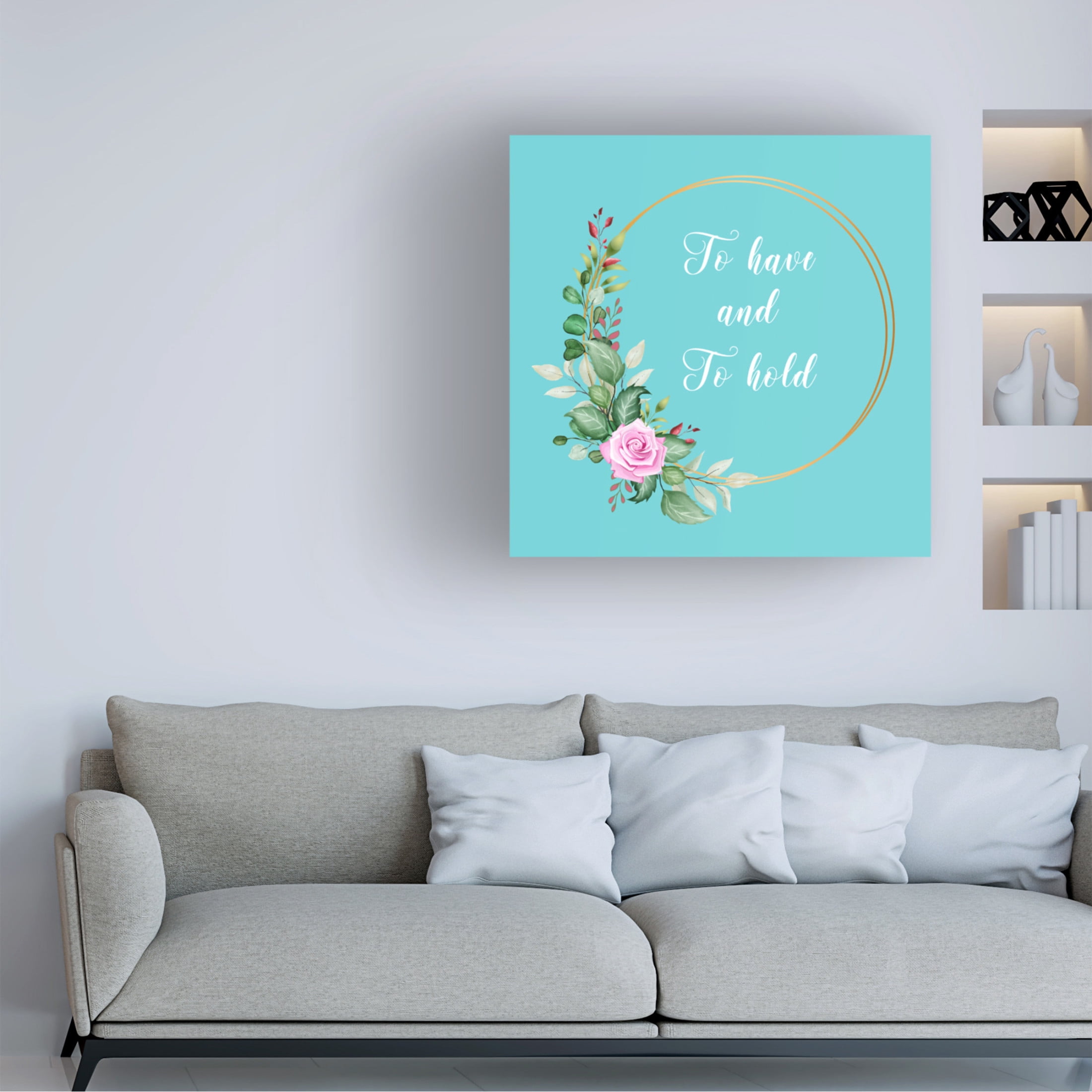 Canvas Wall Art - Jean Plout 'Joyful Love' Wall Art for Living Room, Bedroom, or Office Décor by Trademark Fine Art - 24 x 24 Inches