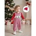thumbnail image 5 of BemeyourBBs Newborn Baby Boy Girl Christmas Outfit Romper Plaid Gingerbread Man Snowmen Santa Overall Pants Hat Set Cute Infant Xmas Clothes, 5 of 7
