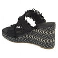 thumbnail image 5 of Cecelia New York Lady Zara Platform Sandals Women Slip On Open Toe Heel Wedge Sandal (Black, 10), 5 of 7