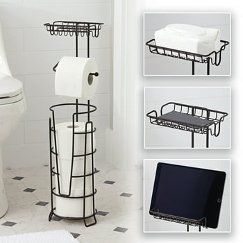 Better Homes & Gardens Toilet Paper Holder with Large Top Shelf