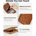 thumbnail image 4 of Small Wallets Woman RFID Bifold Wallet Women Slim Card Wallets for Women with Zipper Coin Pocket, 2 Id Windows (Blue), 4 of 7