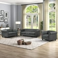 thumbnail image 2 of Morden Fort Fabric Sofa for Living Room Furniture Sets, Chair Loveseat and Sofa 3 Pieces Grey, 2 of 6