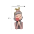 thumbnail image 2 of 2 piezas inconfundible moda chica escultura florero hogar Oficina interior plantas contenedor plantas carnosas maceta adornos de escritorio DYNWAVEMX retrato cara jardineras macetas, 2 of 8