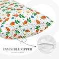 thumbnail image 3 of Zufioo Cute Carrot Print Double-sided Plush Pillow Cover,Decorative Pillow Protector without Pillow Core, Suitable for Sofa, Bedroom, Car-16"x24", 3 of 6