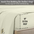 thumbnail image 3 of Full Size Extra Deep Pockets Fitted Sheet Only - 700-Thread Count 100% Pure Organic Cotton, 18 inches Deep Pockets Fitted Sheet, Soft, Sateen Weave - Ivory Color, 3 of 7