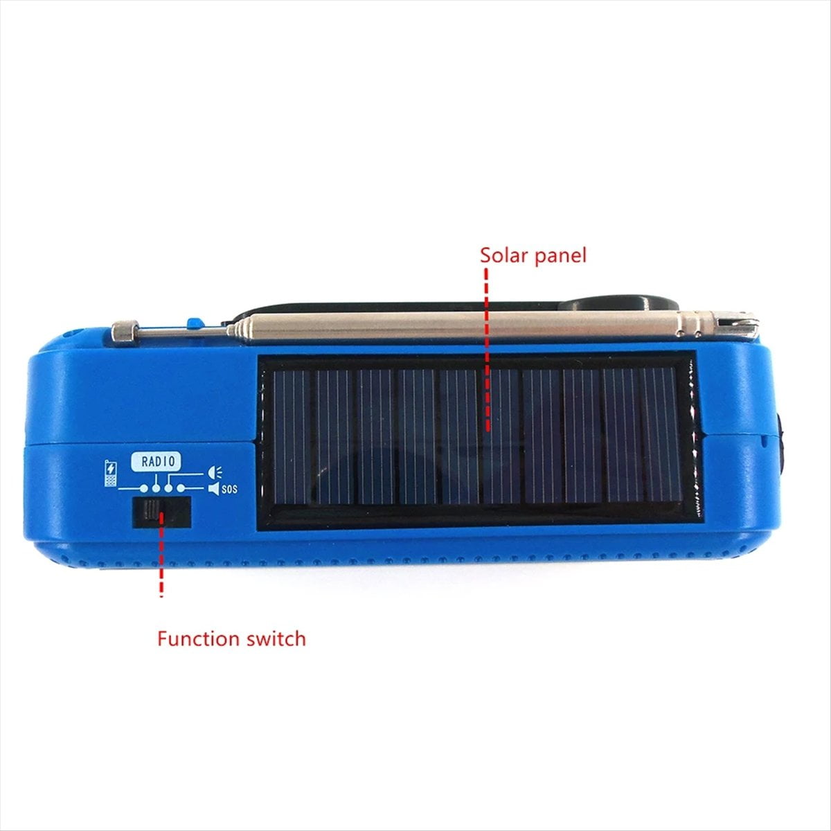 Portable Solar Hand Crank Radio 1200mAh USB Portable Outdoor Emergency Speaker Stereo Emergency Hand Crank Green,1 x Radio,Green