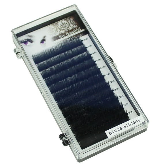Eyebeautiful Silk Lashes B Curl 0.25 Mixed Length Size for Eyelash Extensions