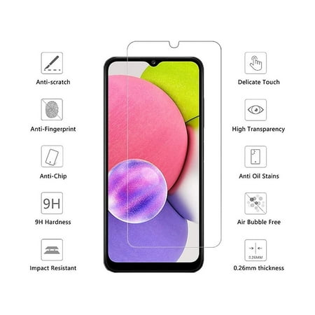 SaharaCase - ZeroDamage Ultra Strong+ Tempered Glass Screen Protector for Samsung Galaxy A72 5G (2-Pack) - Clear