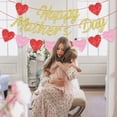 thumbnail image 3 of Happy Mother’s Day Banner Mother’s Day Party Decorations We Love Mom Party Supplies with Glittering Heart Garland, 3 of 6