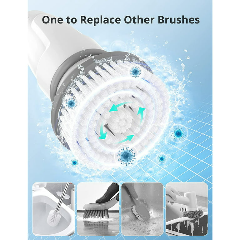 Electric Spin Scrubber, Cordless Spin Scrubbers with 4 Replaceable Brush  Heads and Adjust Extension Handle, Power Cleaning Brush for Bathroom Floor  Tile Kitchen - Yahoo Shopping