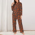 thumbnail image 2 of Fotbe Crayfish Conjunto de Pijama de Manga Larga para Mujer con Estampado, Ropa de Dormir de 2 Piezas, Conjunto de Casa Suave y Cómodo con Bolsillos-XX-Large, 2 of 7