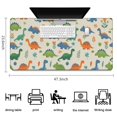 thumbnail image 5 of Long Mouse Pads for Desk,Beige Dinosaur Pattern Desk Mats on Top Of Desks, Desk Mouse Pad Extra Large with 3mm Non-Slip Base and Stitched Edge for Gaming,Office,Work,Home 47.3"x23.6", 5 of 6