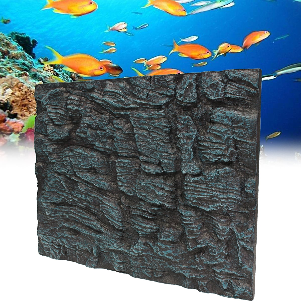 Moaere Hot Sale 3D PU Rock Stone Aquarium Background Backdrop Reptile