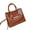 brown, variant on Genuine Cowhide Leather Women's Crocodile Embossed Tote Bag, Top Handle Crossbody Shoulder Purse