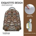 thumbnail image 5 of Boho Chic Daypack for Students - Tribal Design & Heavy Duty Oxford Material | 17" Laptop Compartment, Water-Resistant Backpack for School, Dorm & Commuter Essentials, 5 of 6