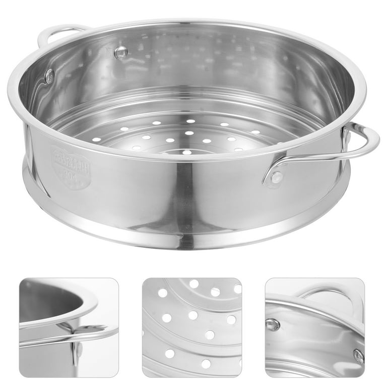 Nuolux Steamer Basket Pot Steel Stainless Insert Steam Cookingsteamer  Vegetable Cookware Handle Bun Metal Steaming Kitchen 