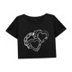 thumbnail image 4 of Camiseta Holgada de Verano para Mujer con Cuello Redondo Simple para Viajes de Vacaciones L, 4 of 7