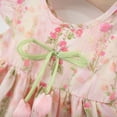 thumbnail image 4 of Fesfesfes Toddler Girls' Floral Print Ruffle Princess Dress Sleeveless Sweet Tiered Sundress for Baby,Cute Boho Spring Summer Party and Playwear Outfit(Pink,3 Years), 4 of 8