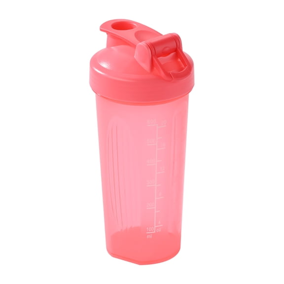 Fox Run Pink Blender Bottler, 20 oz Shaker Bottle with Stainless Steel Ball Whisk and Measurements