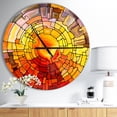 thumbnail image 2 of Designart 'Return of Stained Glass ' Modern wall clock, 2 of 3