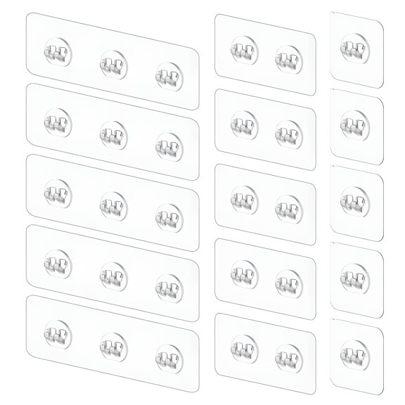 LAMIRO Waterproof Shower Rack Glue 15pcs Shower Caddy Adhesive Replacement Strong Adhesive Traceless No Drilling Hook Sticker for Bathroom Kitchen Rack