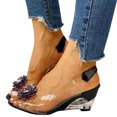 thumbnail image 4 of Zapatos informales con punta abierta para mujer, sandalias cómodas con plataforma y diamantes de imitación, zapatos Wmkox8yii  sa3687, 4 of 6
