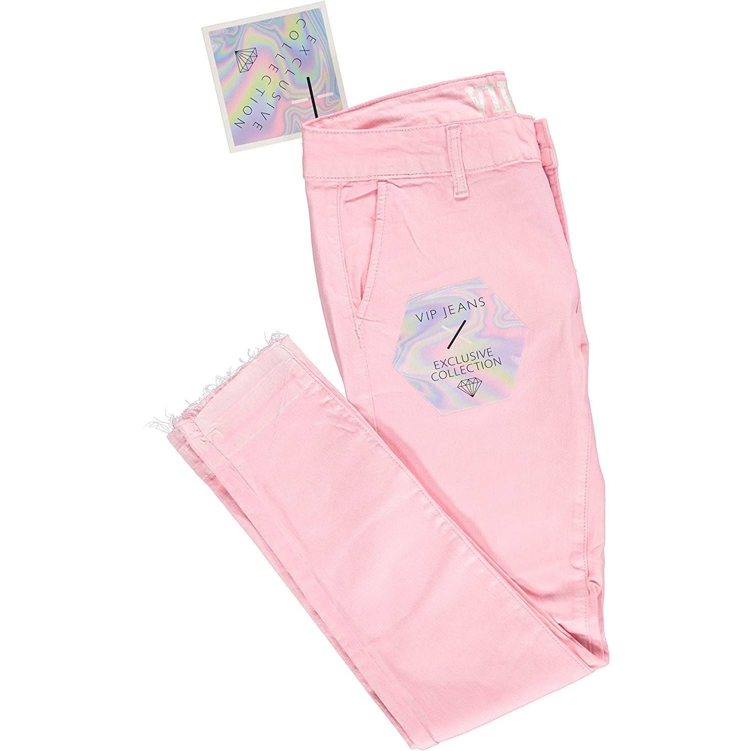 pink stretch jeans