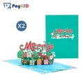 thumbnail image 2 of PayUSD 2 Pack Christmas Cards 3D Pop Up Greeting Cards With Envelope And Note Tag Merry Christmas Holiday Cards Christmas Holiday Gifts, 6.3"x6.3", 2 of 2