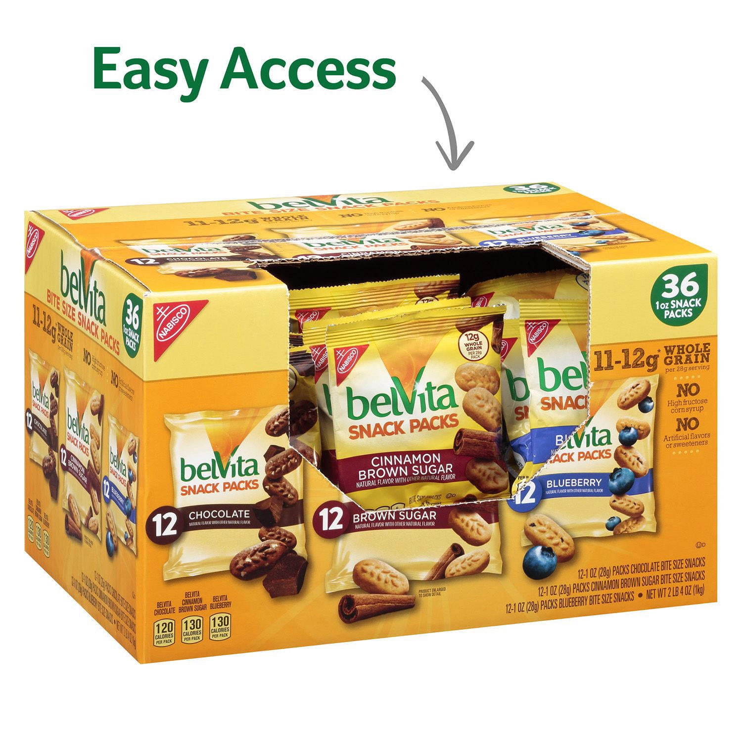 Branded belVita Bites Variety Pack, New 1 oz., 36 Pk.- Cookies