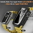 thumbnail image 2 of For Apple Watch Series 6/5/4/SE 2 [44mm] Case, IC ICLOVER [Looks like Ultra Protector Case] Full Cover Snap-on Cover with Built-in Clear Glass Screen Protector for iWatch Series 6/5/4/SE 2, Black, 2 of 8