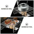 ITSELFER Grill Warming Rack Stainless Steel BBQ Rack Folding Grill Rack