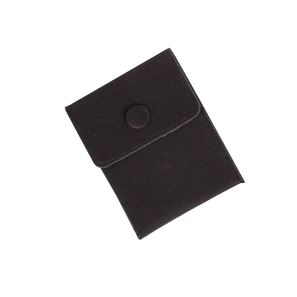 Injueey Bolsa de joyería, bolsa de almacenamiento, bolsa de embalaje, a prueba de polvo, accesorios de fiesta multiusos, exhibición práctica Almacenamiento y organización del hogar Negro 8*10 CM