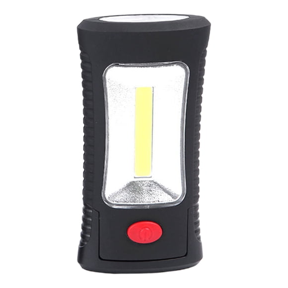 LED Multifunctional Inspection Work Light COB Rechargeable Flashlight With Base & Hook Portable Emergency Lamp For Outdoor Camping Car Repair Home Power Outage And Workshop Use(Black)