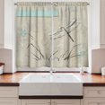 thumbnail image 2 of Ambesonne Dragonfly Kitchen Curtains, Romantic Sketch Art, 55"x45", Seafoam and Tan, 2 of 3