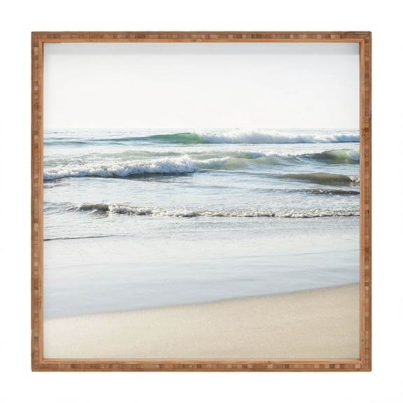 Society6 Ponto Waves by Bree Madden Square Bamboo Tray