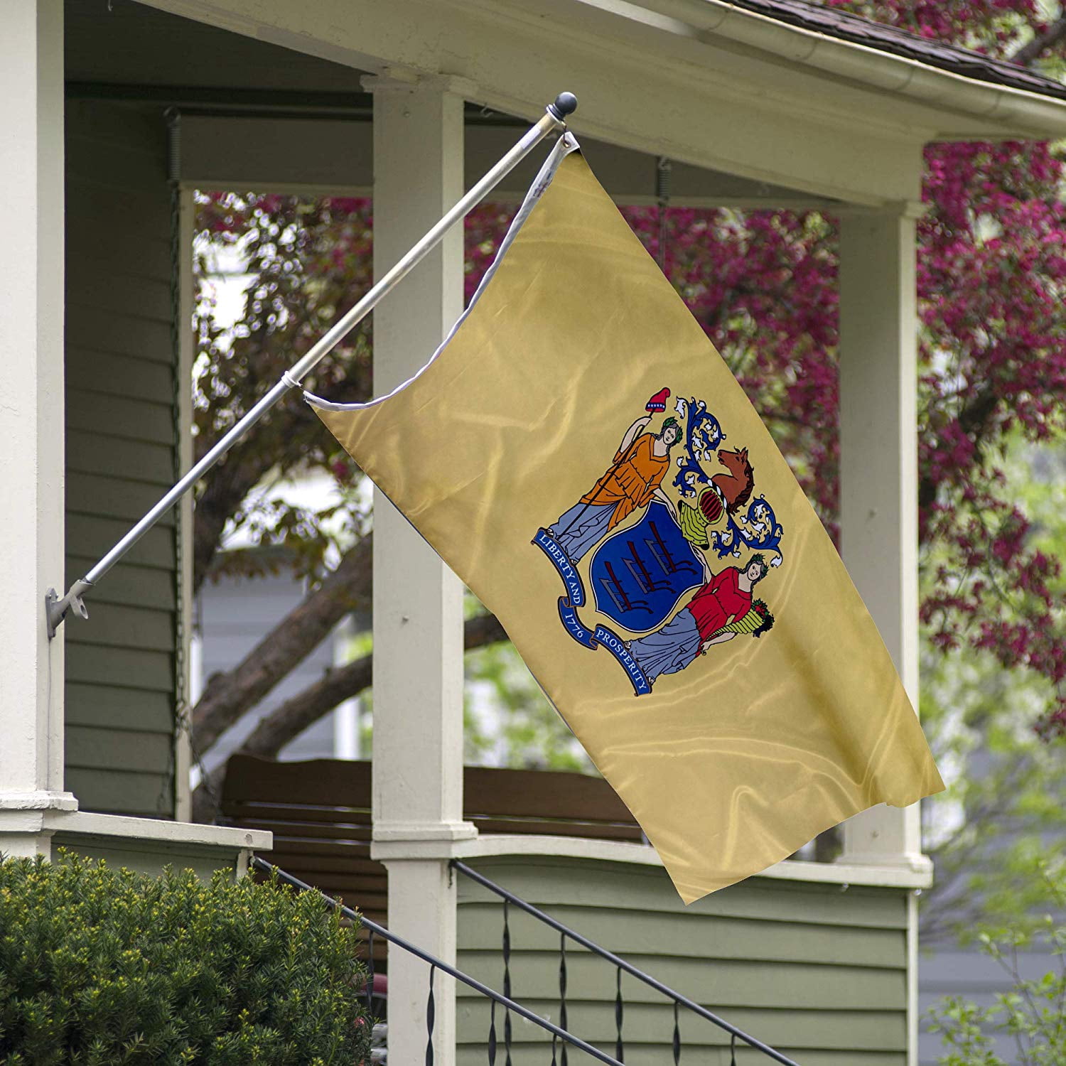 New Jersey State Flag - 3ft x 5ft Knitted Polyester, State Flag Collection, Made in The USA (Flag Only)