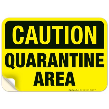 PCSCP Quarantine Area Sign – 9×11.5 Inch Laminated Funny Hanging Sign – Custom Text Available – 718453360069